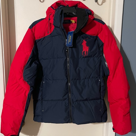 Polo Ralph Lauren Men's Big Pony Hooded Down Puffer Jacket Size M